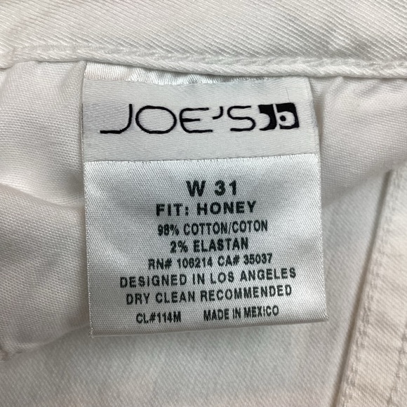 Joe’s Honey Booty Fit Jeans White Jeans Style LRJE5730 - Picture 10 of 14